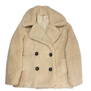 Free People Teddy Peacoat – Cream Size XS
